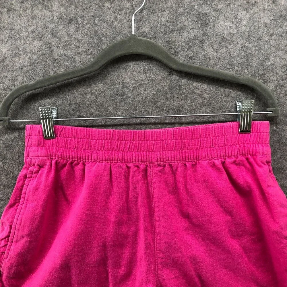 Old Navy Linen Blend Shorts Womens‎ S Pink Pull On 3''